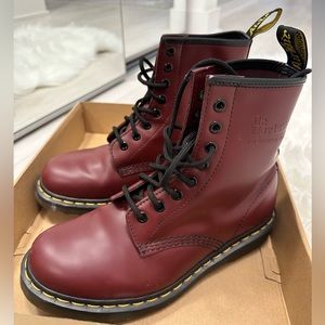 Dr. Marten Cherry Red Lace up Boots